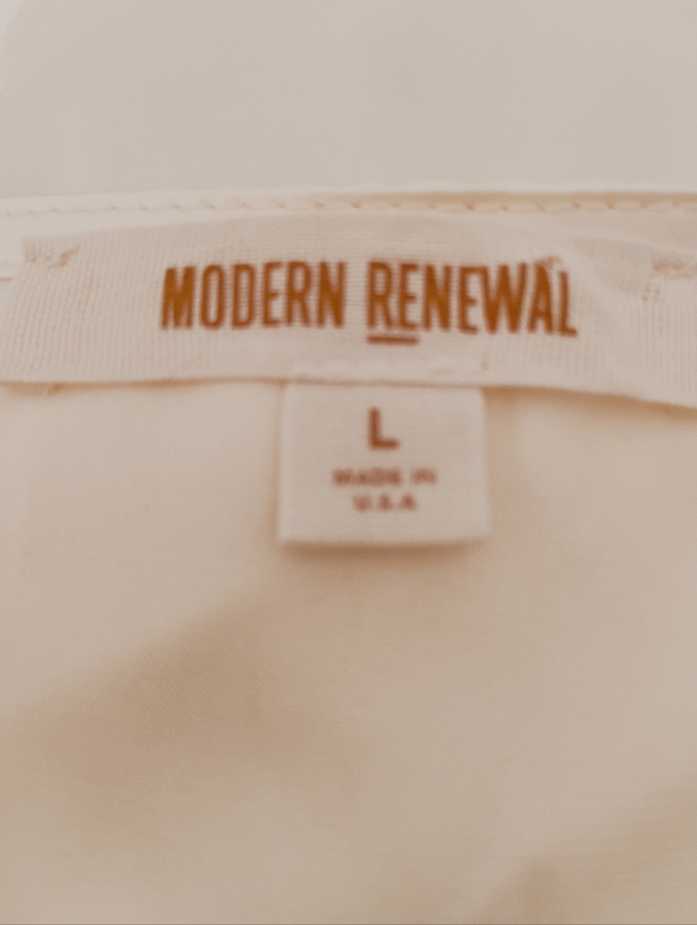Modern Renewal Crop Top with a tie closure. Soft Butter color Size Large - Picture 5 of 7